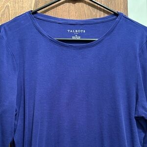 Talbots Long Sleeve Top in Deep Blue